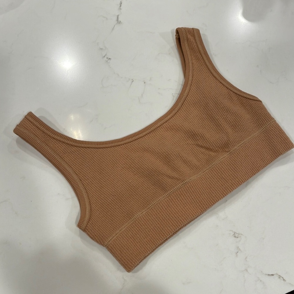 SKIMS Brushed Waffle Scoop Bra